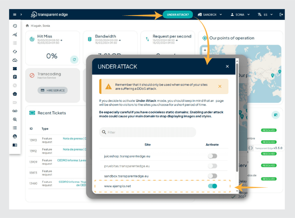 Cómo activar el modo Under Attack