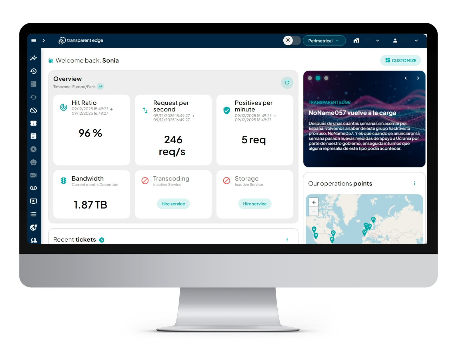 Dashboard Transparent Edge